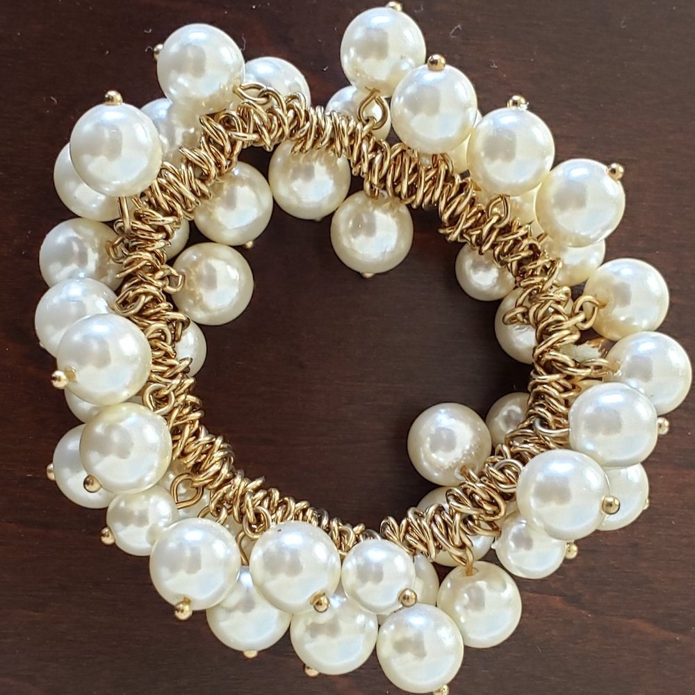 Anthropologie Faux-pearl Elastic Bracelet Summer vibe
